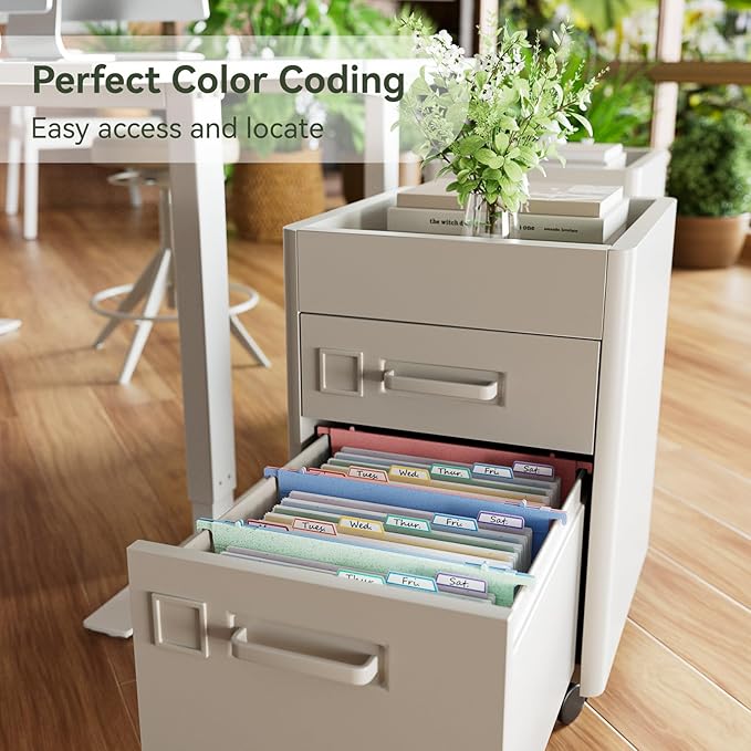 Wheat Straw Expanding Hanging File Folders, File Organizer, 1.2" Accordion - Image 3