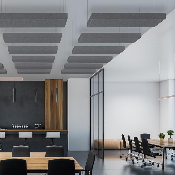 2” Thick Acoustic Panels with Hanging Brackets to the Wall, Medium Grey - Image 5