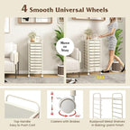 Giantex 10-Drawer Storage Cart w/Universal Wheel, Rolling Cart w/Handle - Image 7