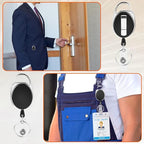 2 Pack ID Badge Holder, Badge Holder Retractable Clip - Image 7