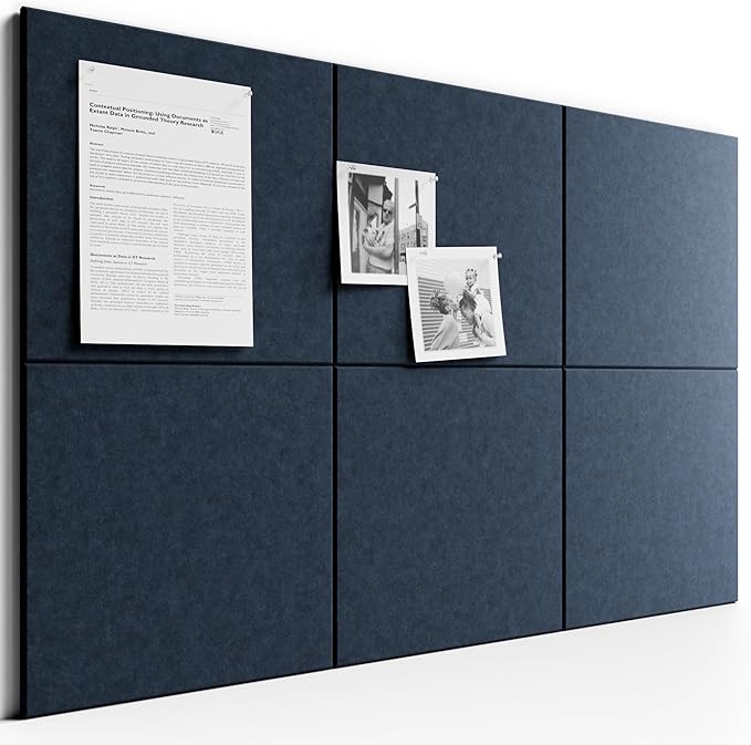 Bumusty Large Cork Board Alternative-36 x24 Felt Bulletin Board Tiles, by Bumusty
