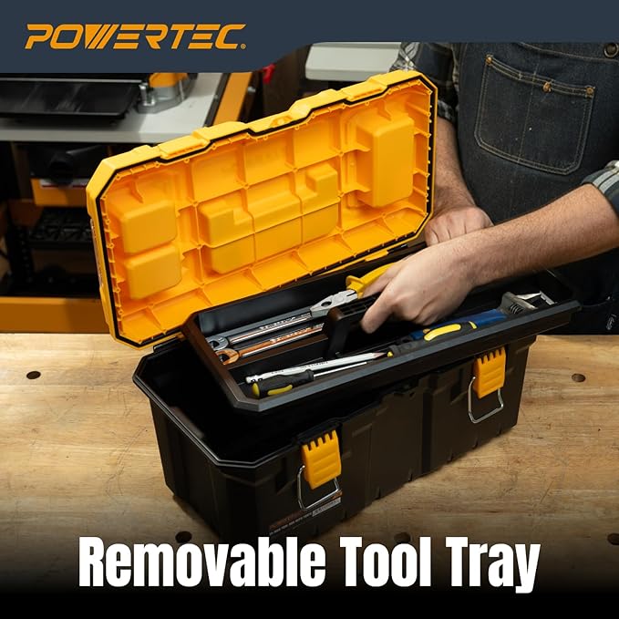 POWERTEC 19-Inch Tool Box with Trays - Image 4