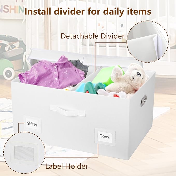 Graciadeco 75 Quarts Extra Large Decorative Storage Bins - Image 5