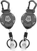MNGARISTA 2-Pack Retractable Keychain, Heavy Duty Carabiner Badge Holder by MNGARISTA
