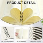 Yahenda 54 Pcs Spiral Notebook Bulk A5 Journal Lined 8.3'' x 5.5'' Writing - Image 4