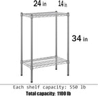 Regal Altair 14" Deep x 24" Wide x 34" Height Wire Shelving Kit | 2-Tier | NSF - Image 3