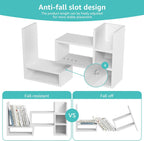 nutikas desk shelves desktop organizer shelf - white on a desk or shelf
