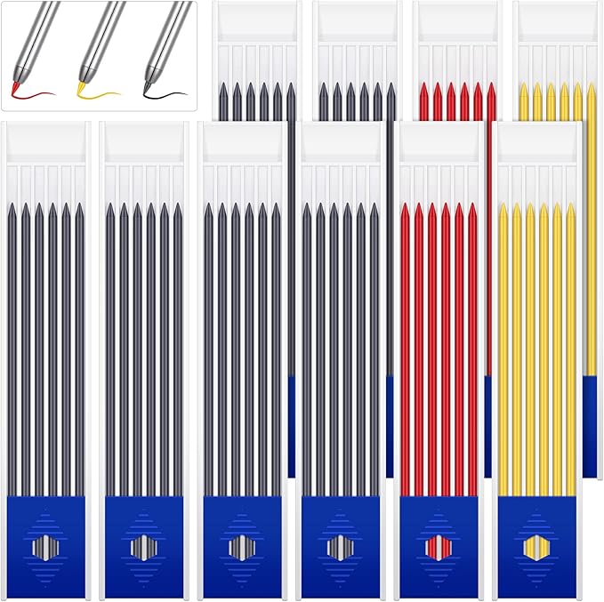 Spakon 60 Pcs 2.8mm Lead Refill Carpenter Construction Pencils Marker Lead by Aranorun