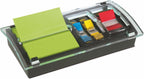 Post-it Note & Flag Dispenser, Black Base Clear Top, 1 Note Pad, 2 Flag Pad
