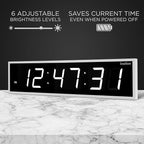 Ivation Huge Oversized 72" Large Digital LED Clock | Big Digital Clock - Image 4