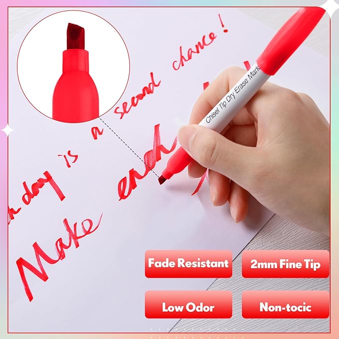 Sepamoon 240 Pack Dry Erase Markers Bulk Chisel Tip Whiteboard Markers Pens Low - Image 2