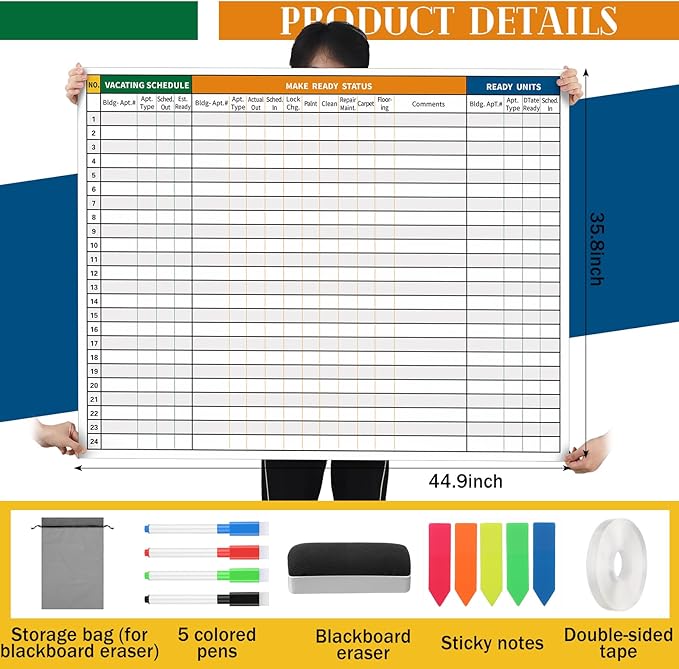 Lincia Extra Large Make Ready Board Property Management Kit, 36 x 45 Inch Make - Image 2