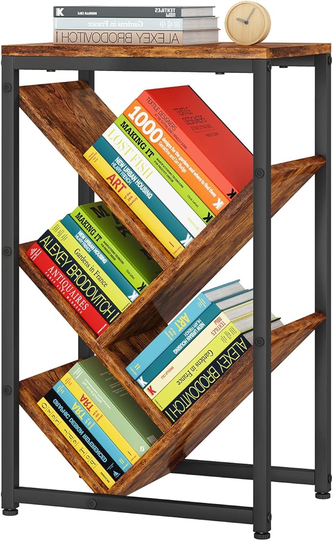 IBUYKE 5 Tier Tree Bookshelf, Small Desktop Bookshelf by IBUYKE