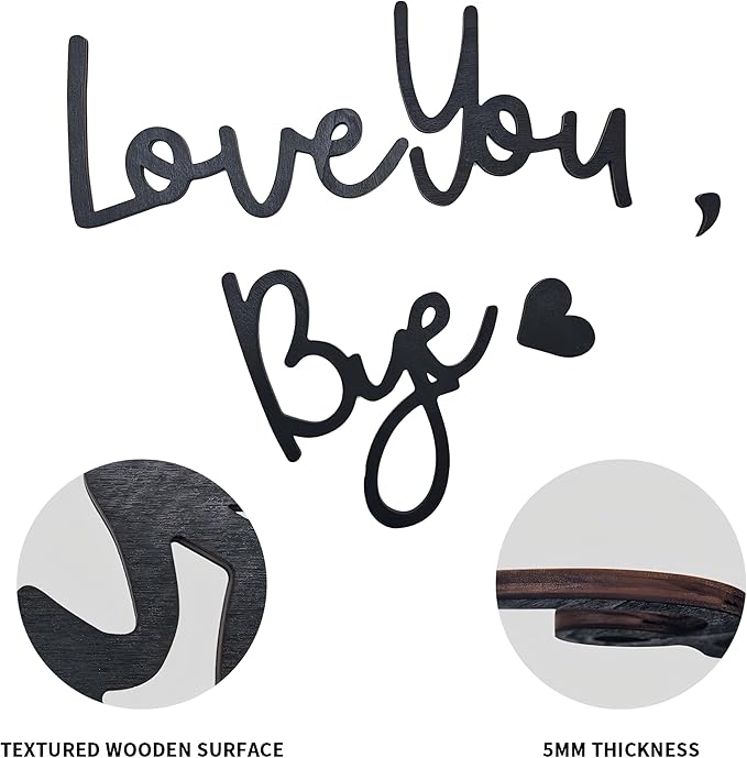 Love You Bye Wood Sign Home Decor, Above Door Topper Decoration, Boho Decor - Image 6
