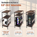 Extra Large Height Adjustable Computer Tower Stand, Computer & Machine Carts - Image 2