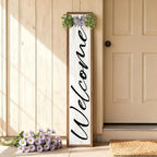 Double-sided Welcome to Our Home Wooden Sign Stand - Image 7