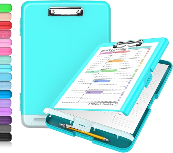 Sooez Clipboard with Storage, High Capacity Nursing Clip Board 8.5 x 11 with by Sooez