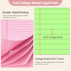 Legal Pads 5x8 Colored Note Pads, 12 Pack College Ruled Notepads 5x8 Lined Paper - Image 3