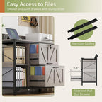 AesthLife 44" File Cabinet for Home Office, Wood Filing Credenza - Image 6