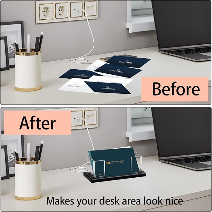 Weiai Acrylic Business Card Holder Stand - Image 4