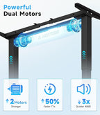 Electric Standing Desk Frame Dual Motor - Image 5