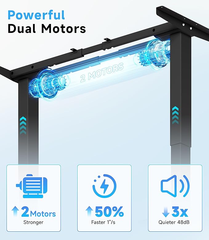 Electric Standing Desk Frame Dual Motor - Image 5