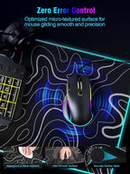 Mouse Pad with Magnetic Wireless Charging, Large Desk Pad Protector, RGB Black - Image 6
