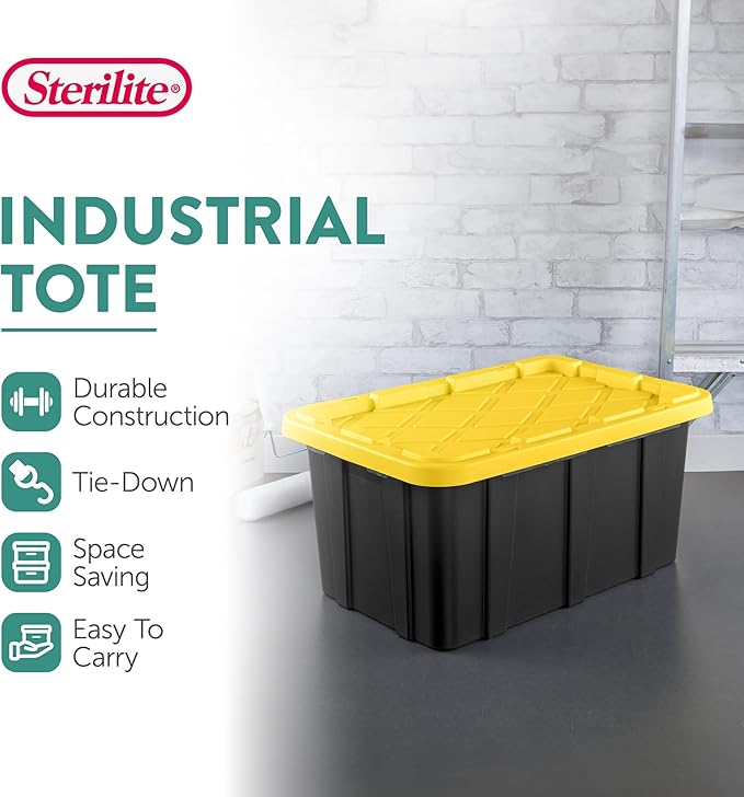 Sterilite 18-Pack Stackable Storage Bins, Heavy Duty Totes w/Lids, 17 Gallon - Image 2