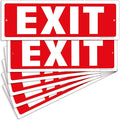 iSYFIX Exit Sign – 6 Pack 12x4 Inch – 40 mil Thick Polystyrene Plastic Sign by iSYFIXPREMIUMSIGNS