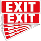 iSYFIX Exit Sign – 6 Pack 12x4 Inch – 40 mil Thick Polystyrene Plastic Sign by iSYFIXPREMIUMSIGNS