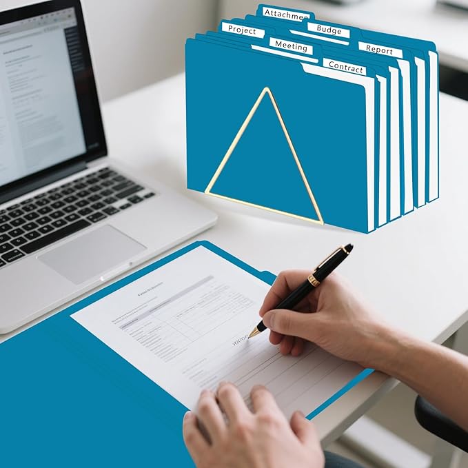 File Folder, HERKKA 30 Pack 1/3 Cut Tab File Folders, File Folders Great - Image 6