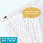 ViVin Legal Pads 8.5 x 11 Inch, Wide Ruled Note Pads, 6 Pack, 50 Sheet/Pad - Image 4