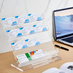 Dunzoom Business Card Holder for Desk 12 Slots Clear Gift Card Display Acrylic - Image 4