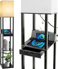 Floor Lamp with Shelves, RUNTOP LED Shelf Floor Lamp with Wireless Charger & 2 by RUNTOP