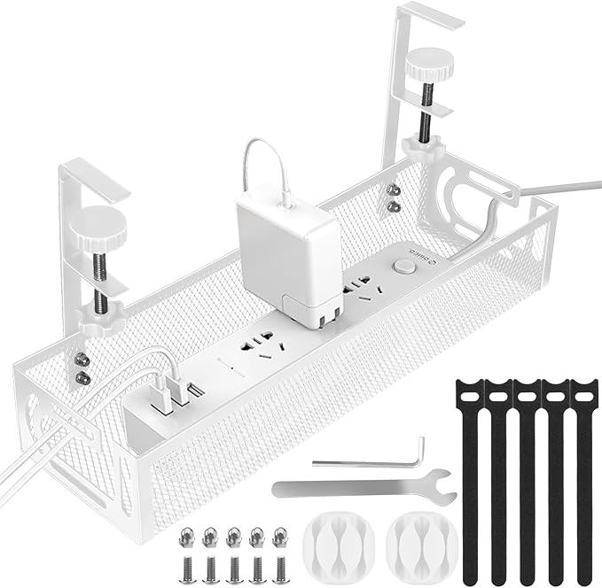 Under Desk Cable Management Tray, Cable Management Under Desk No Drill by Unknown