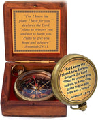 For I Know The Plans I Have For You, Jeremiah 29:11, Solid Brass Directional by TADIZAYN