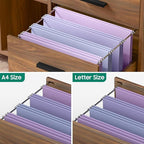 Lateral File Cabinet with Lock, Large Mobile Storage Filing Cabinet with 6 - Image 4