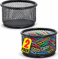 1InTheOffice Mesh Paper Clip Holder For desk, Paperclip Holder (2 Pack)