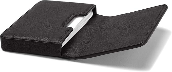Leatherology Black Onyx Business Card Case, Magnetic Closure ID Holder - Image 2