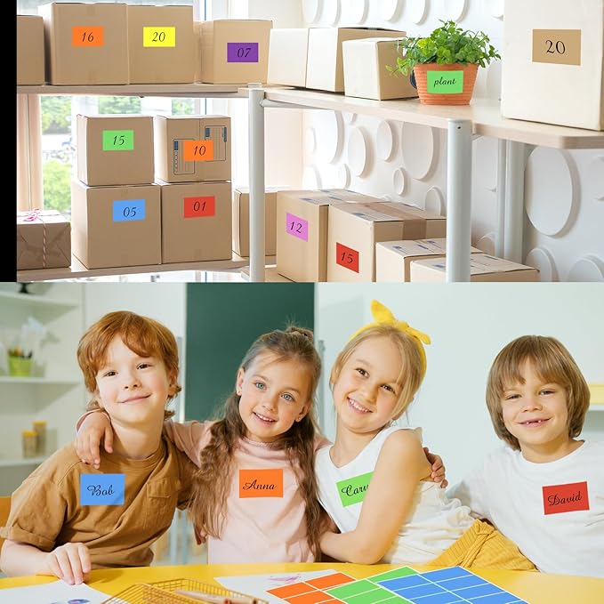 STARLIBOO Colored Labels Stickers, 3 x 2 Inch Rectangular Moving Labels - Image 7
