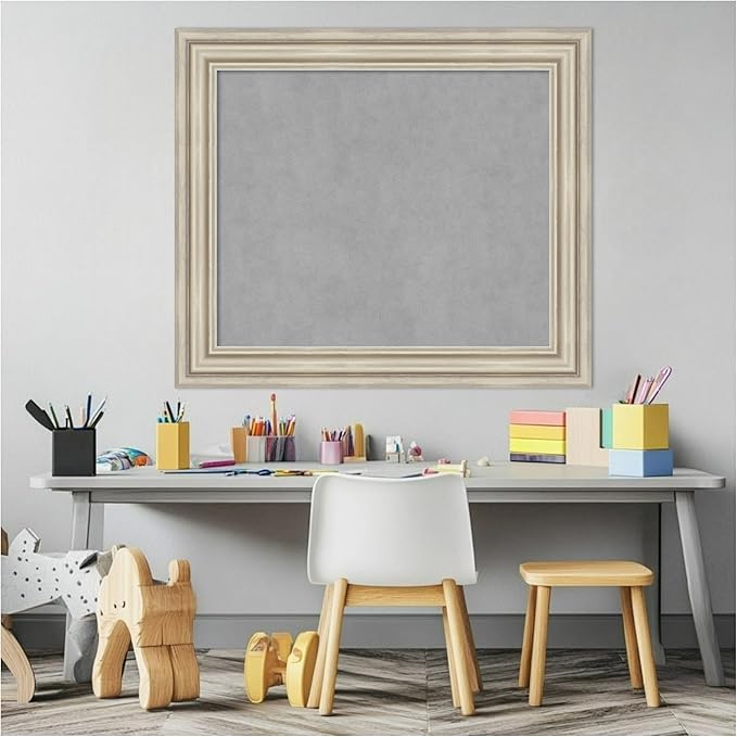 Amanti Art Silver Framed Magnetic Board 26x30 Medium Vision Board - Image 5