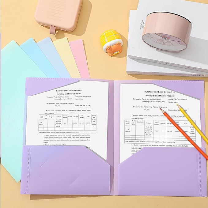 Henoyso 12 Pcs Plastic Folders - Image 4