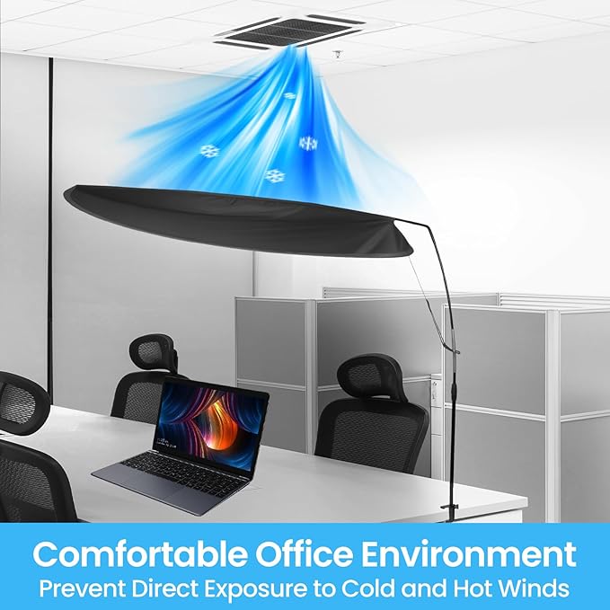 Adjustable Office Cubicle & Desk Shade – 43" Extra-Large Oval Design - Image 4