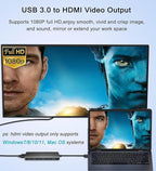 VIENON USB 3.0 to HDMI Adapter, USB 3.0 Hub - Image 3