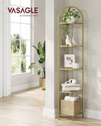 VASAGLE 5-Tier Corner Shelf Stand, Corner Bookshelf, Bathroom Organizer - Image 2