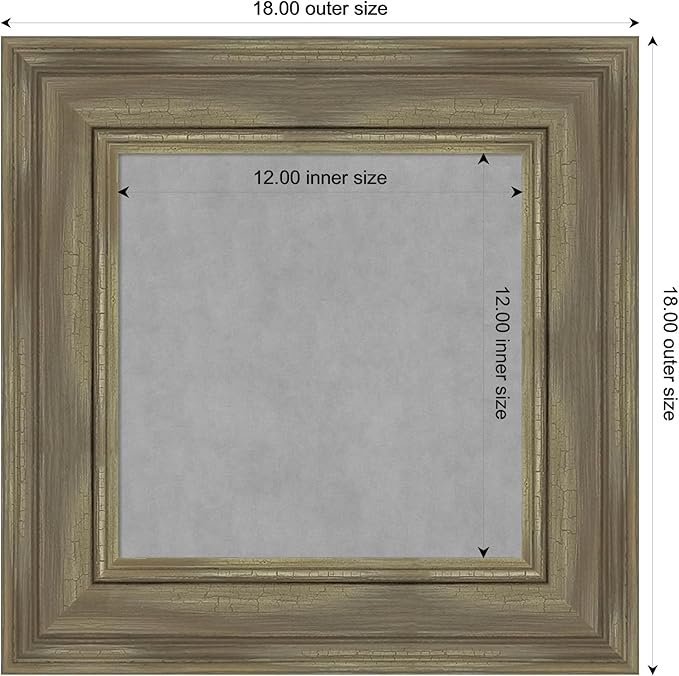 Amanti Art Grey Framed Magnetic Board 18x18 X-Small Vision Board - Image 4