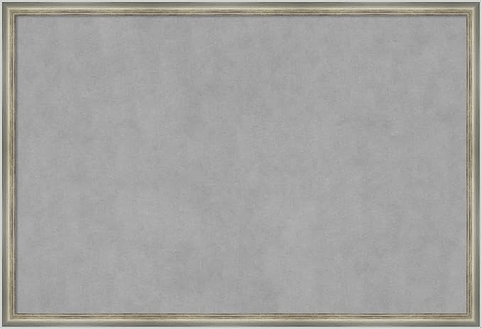Amanti Art Silver Framed Magnetic Board 26x38 Large Vision Board by AmantiArt