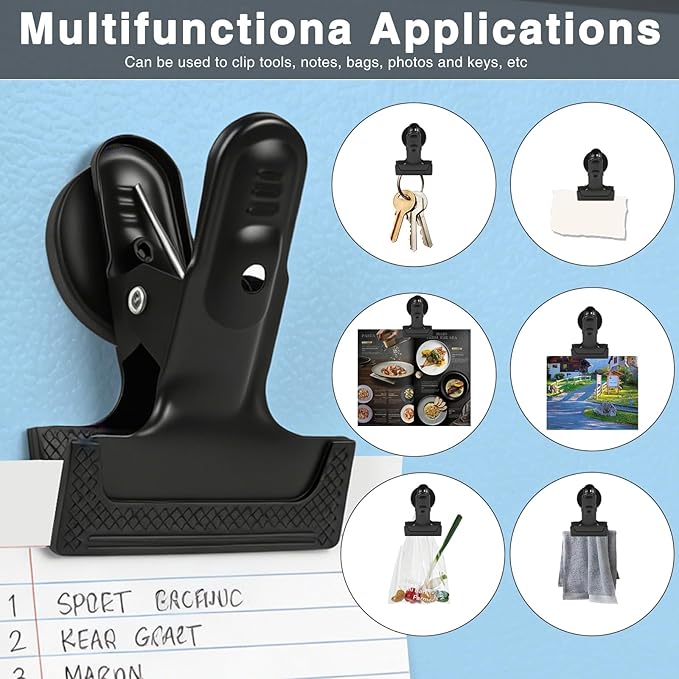 joaoxoko 3 Pack Heavy Duty Magnetic Clips 1.5 Inch Opening - Image 7