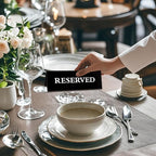 6 Pieces Plastic Reserved Table Sign - Image 5