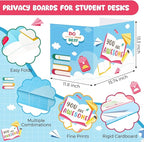 24 Pcs Privacy Boards for Student Desks Bright Colored Classroom Desk Divider - Image 2